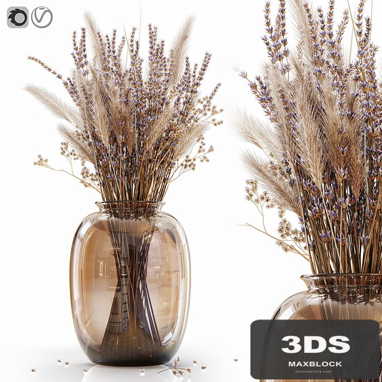 Dry flowers in modern vase 4