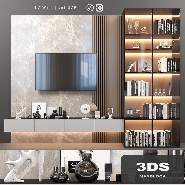 TV Wall | set 379 | TV shelf