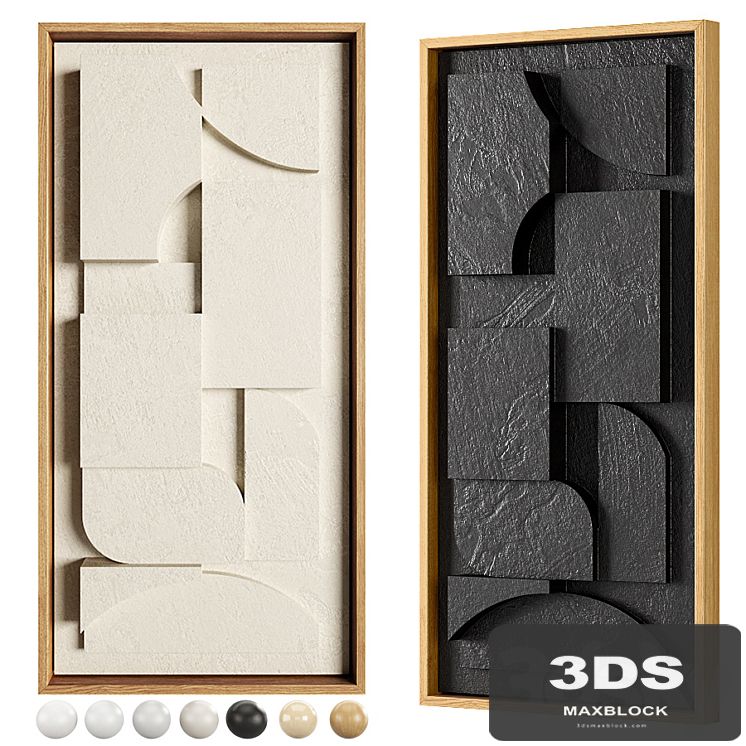 IOLAstudios - Plaster Painted Relief Artwork 09