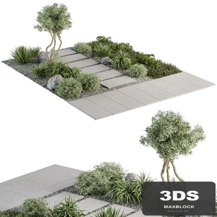 Urban Furniture / Architecture Environment with Plants- Set 29