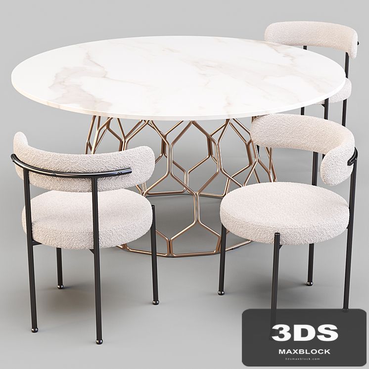 Dining Set: CB2 (Circuit Table and Inesse Chair)