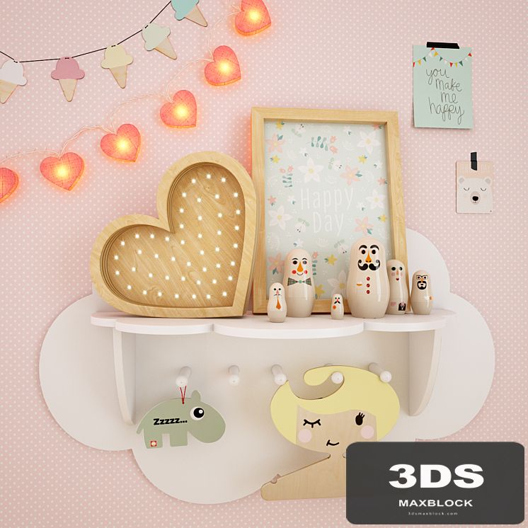The decor for the room the girls