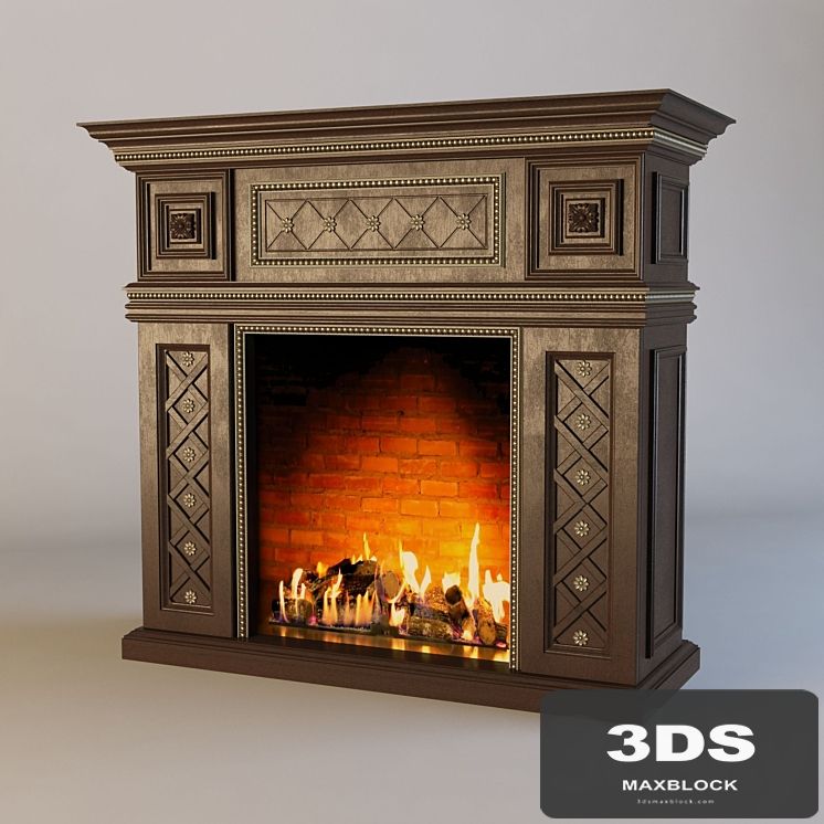 Classic wood for the fireplace portal