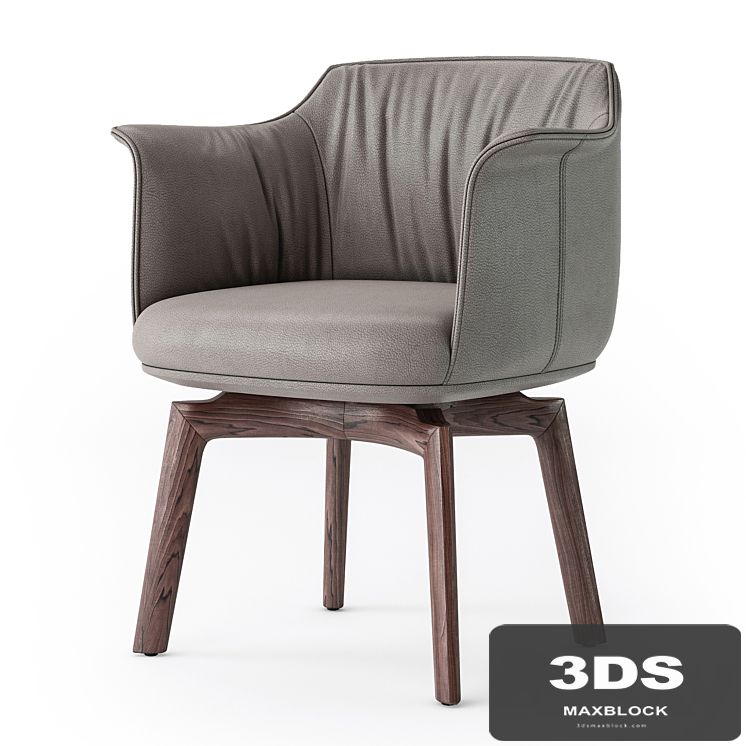 Poltrona Frau Archibald swivel armchair
