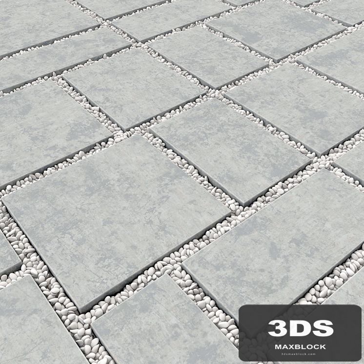 Paving tile pebble low oval n5