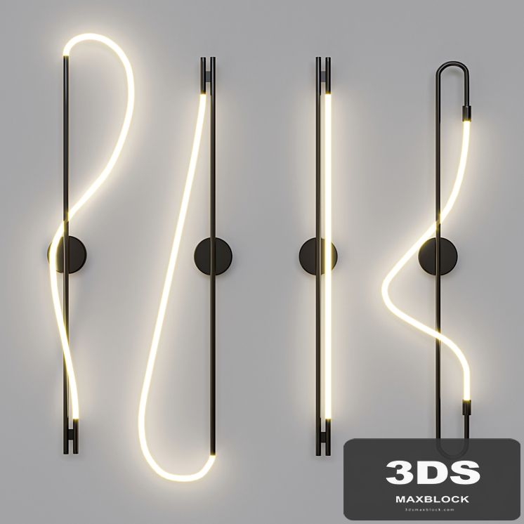 Luke Lamp Co Wall Sconce Black Set