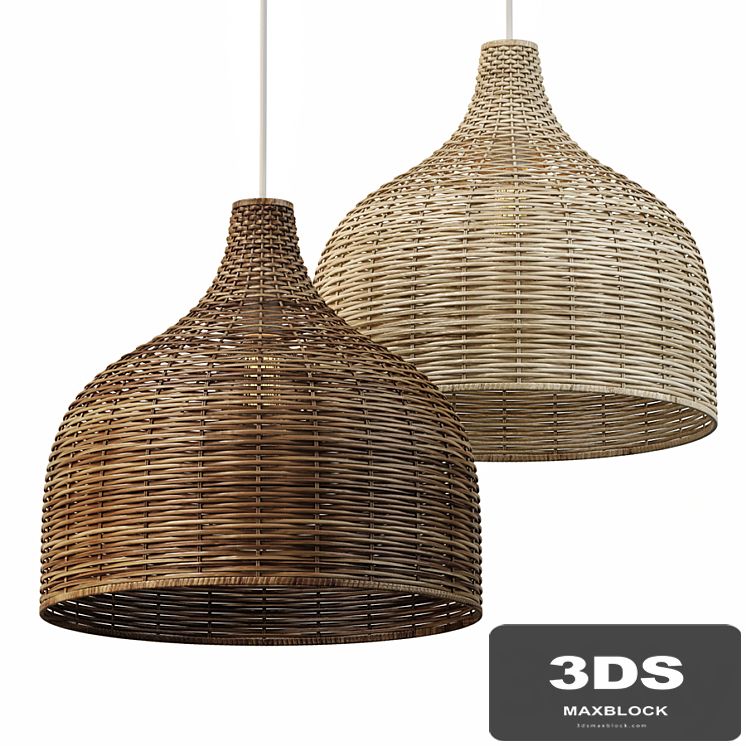 Rattan Pendant 02