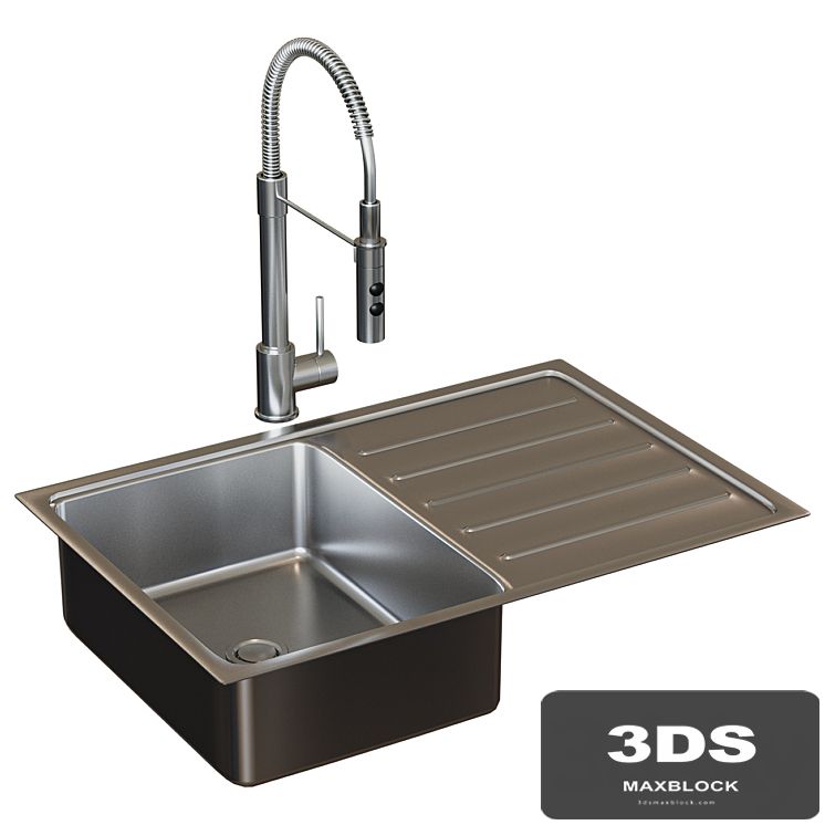 VATTUDALEN VATTUDALEN Single mortise sink with wing, stainless steel69x47 cm