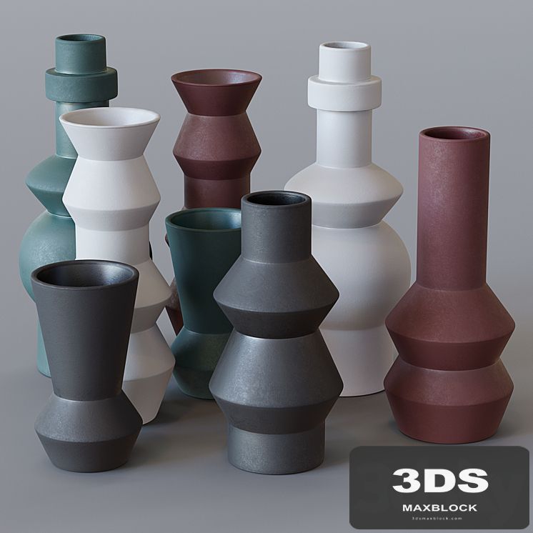 West Elm-Ceramic Totem Vases