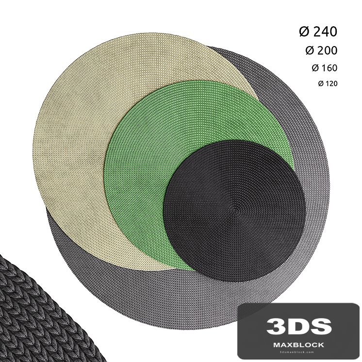 Crocheted round rugs