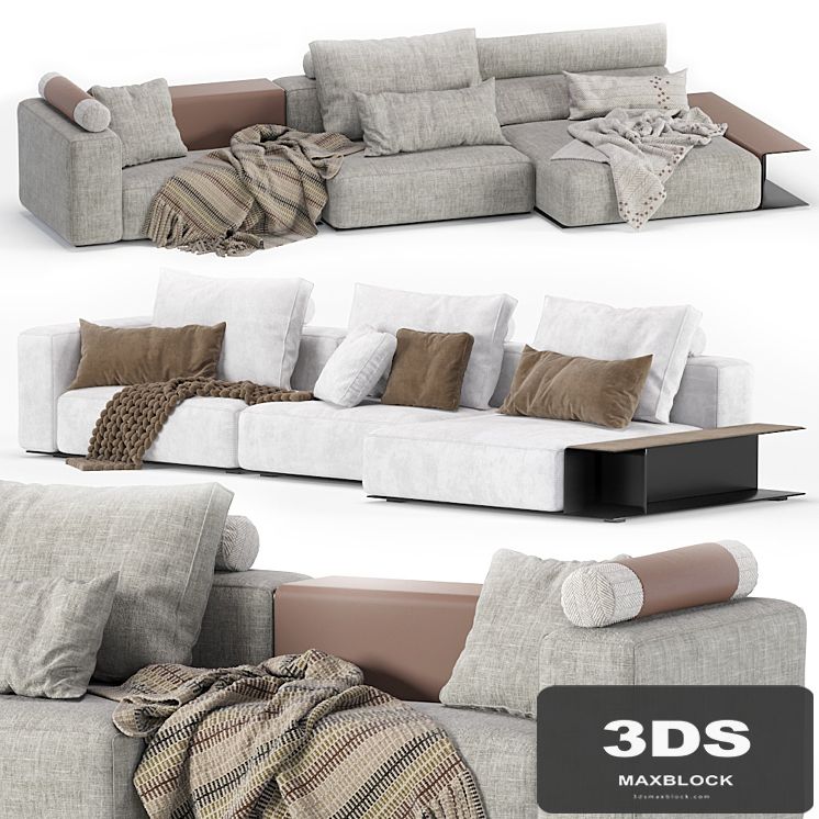 Westside Modular Sofa Poliform 3 Seat 2 Version