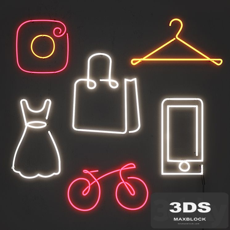 Neon light. Set 9