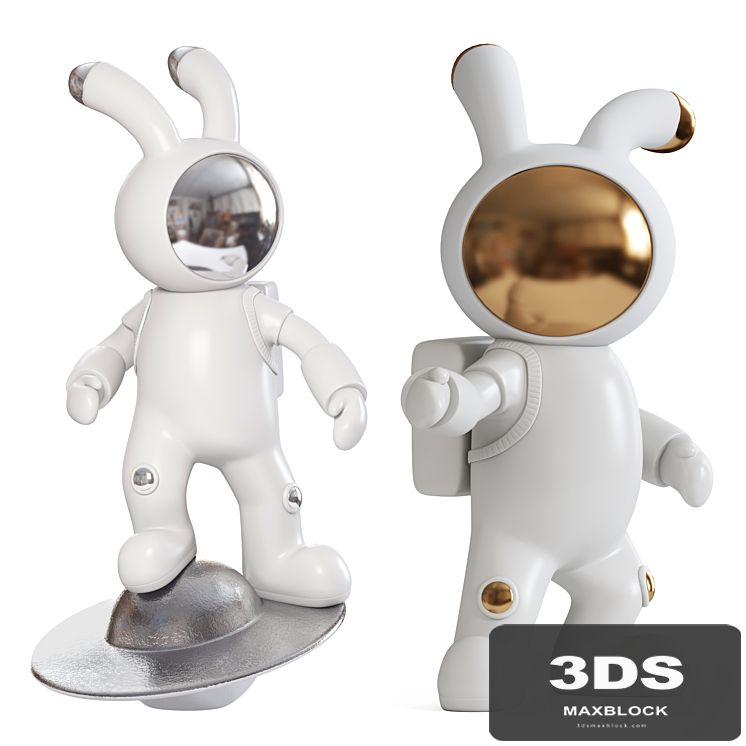Space rabbit sculpture