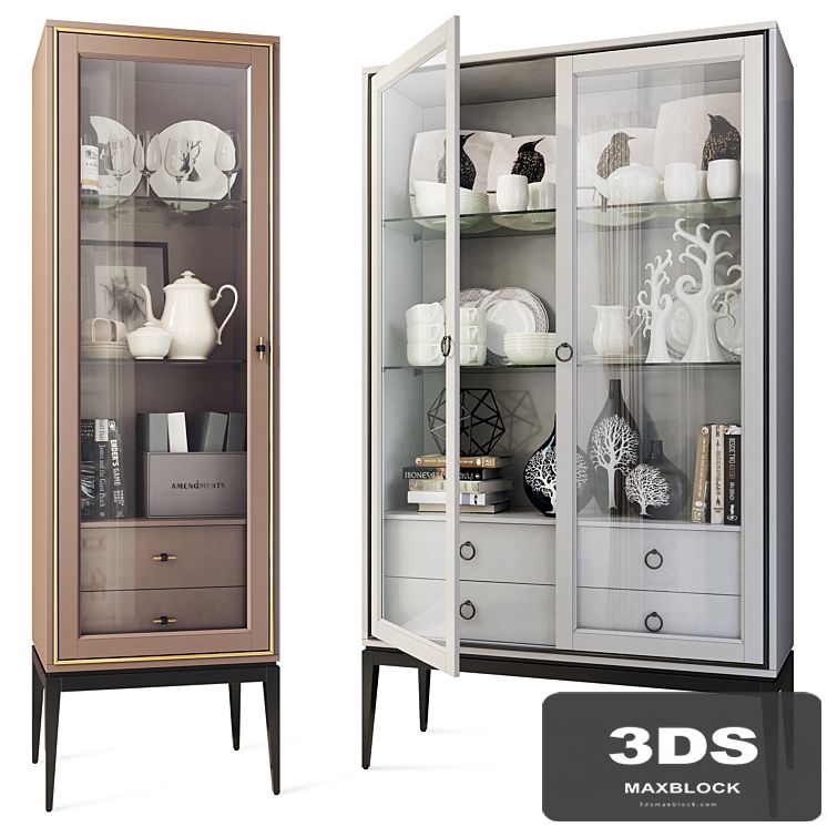 Wardrobe two-door / one-door showcase Prato. Cabinet, showcase by ArtMax