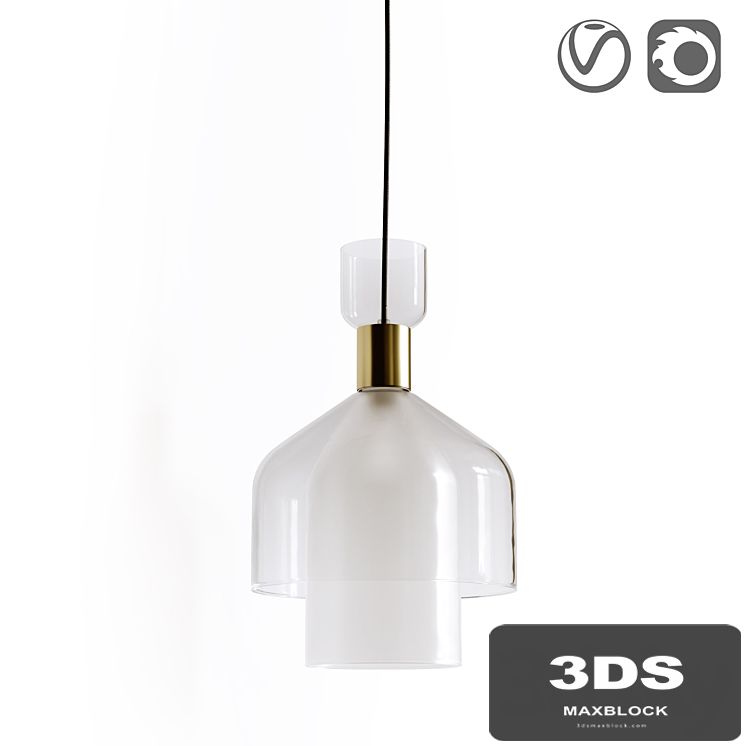 Glass and brass lamp, Amoris