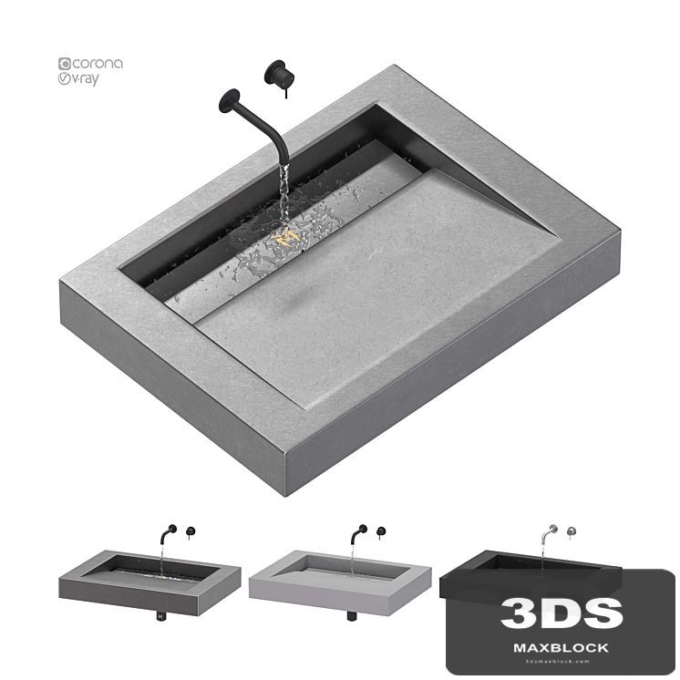 SSI Design Indiana wastafel Solid Surface minimal