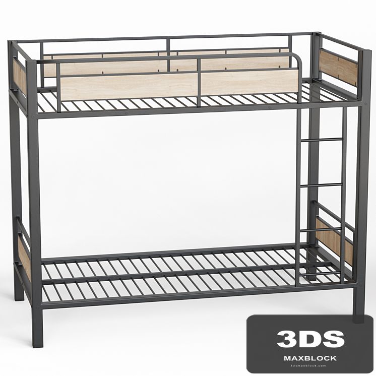 2-tiered bed with bed bases, Hiba