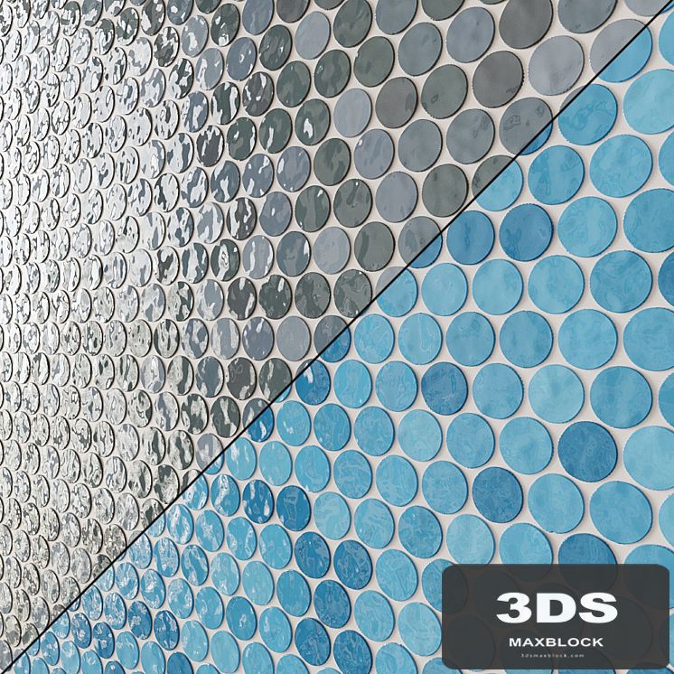 GlassPenny Round Mosaic Wall & Floor Tile 12 Colors