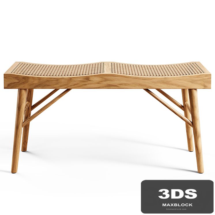 Zara Home - The wood and rattan bench - Medium