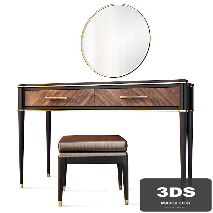 Dressing table / console with mirror Venice. Dressing table, vanity by Classico Italiano