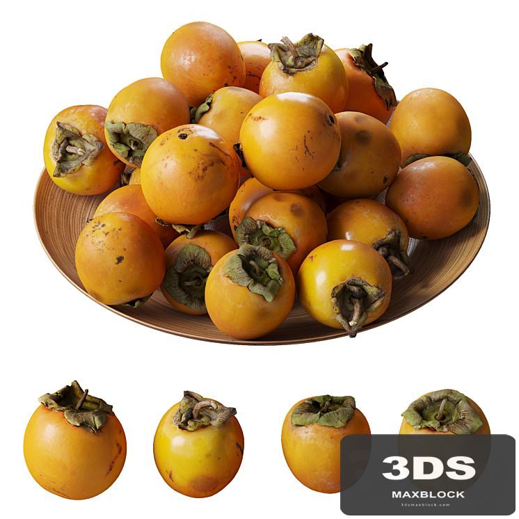 Persimmon kinglet on a platter