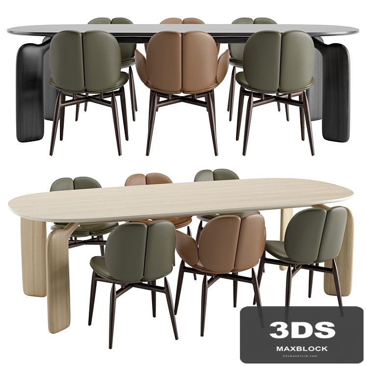 Roche Bobois - PULP table chairs wooden