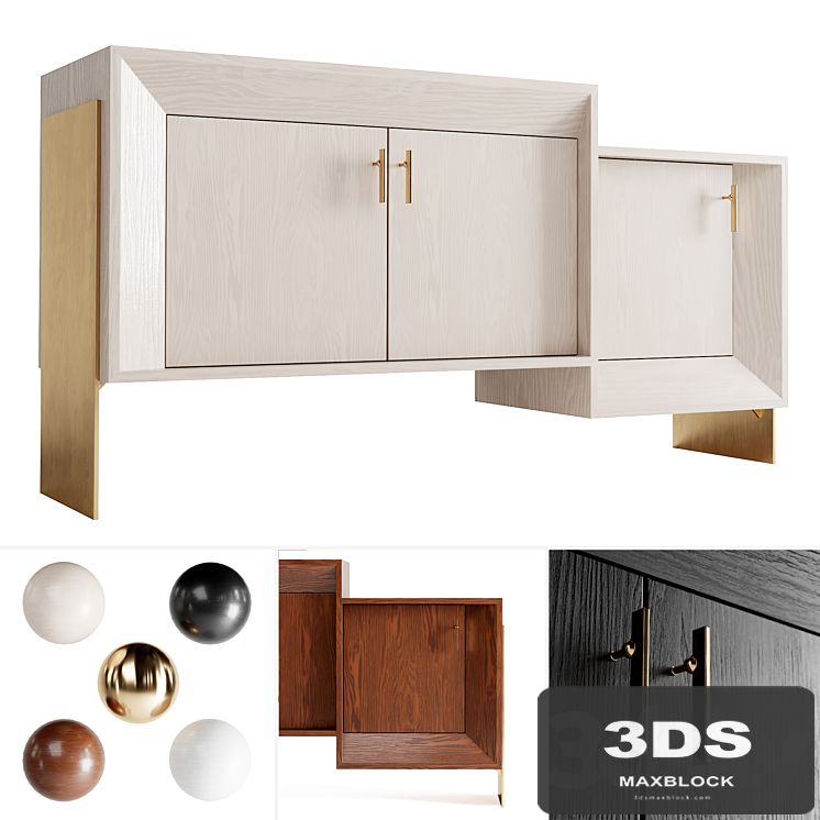 Davana credenza by Kelly Wearstler (4 Materials)