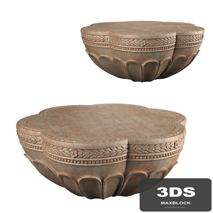 Handcarved Cicely Coffee Table
