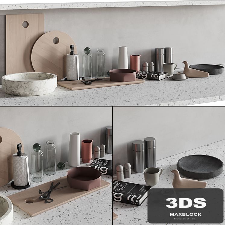 066 Kitchen Decor Set Accessories 01