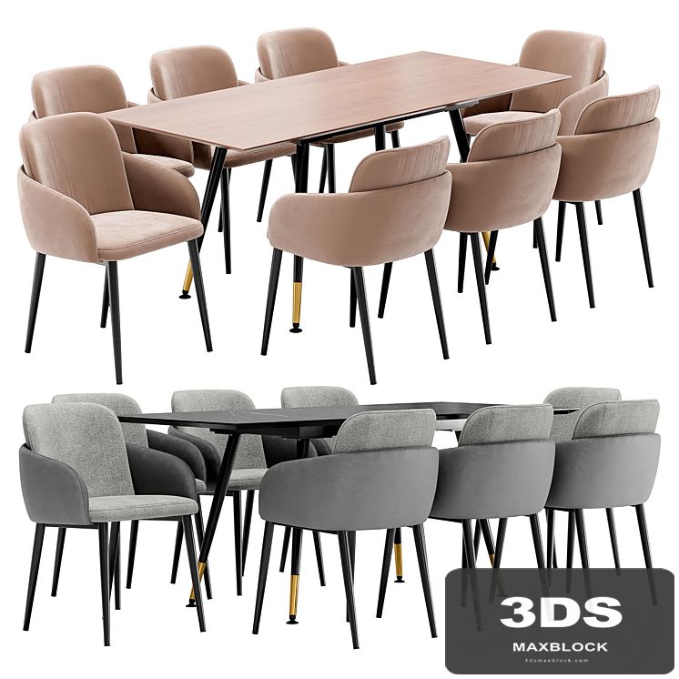 Freeman dining chair and Messi table