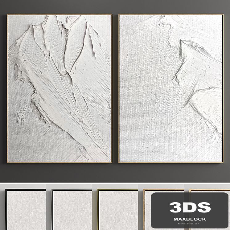 Plaster Two Photo Frame E-07