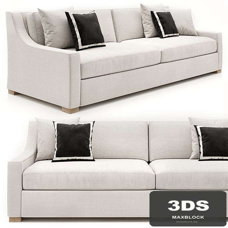 RH PARISIAN CLASSIC SLOPE ARM SOFA