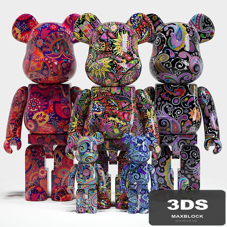 Bearbrick / Psychedelic Paisley