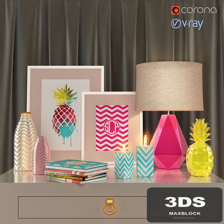 Decorative set on a pedestal