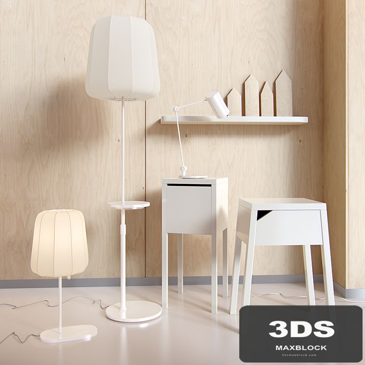 Five wireless zaryadok IKEA + IKEA shelf with decor
