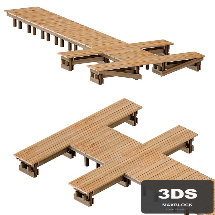 Wooden pier / River pier / Pontoon
