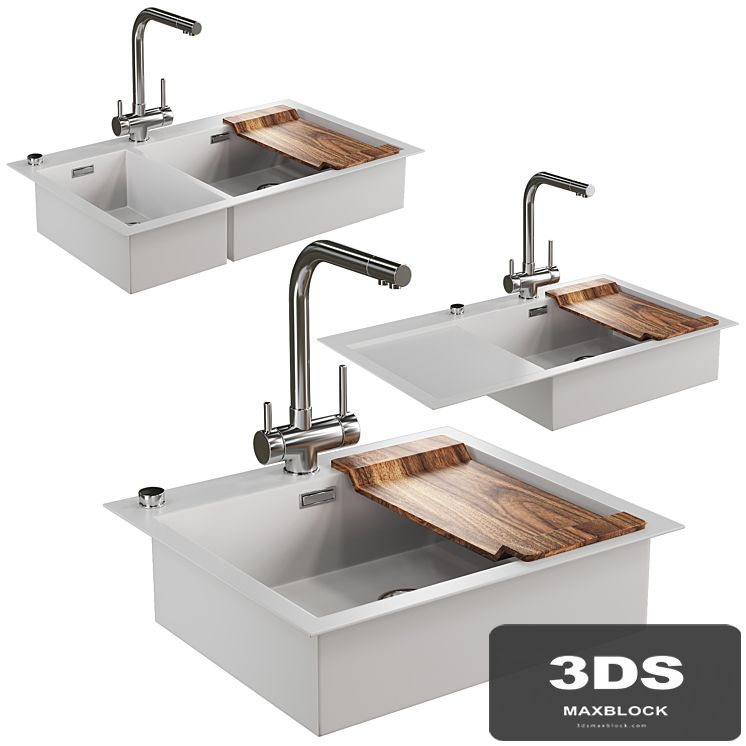 Sink with mixer