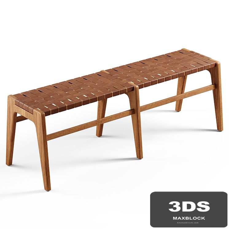 Zara Home - The bench made of wood and leather