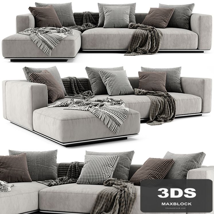 Flexform Grandemare Chaise Longue Sofa