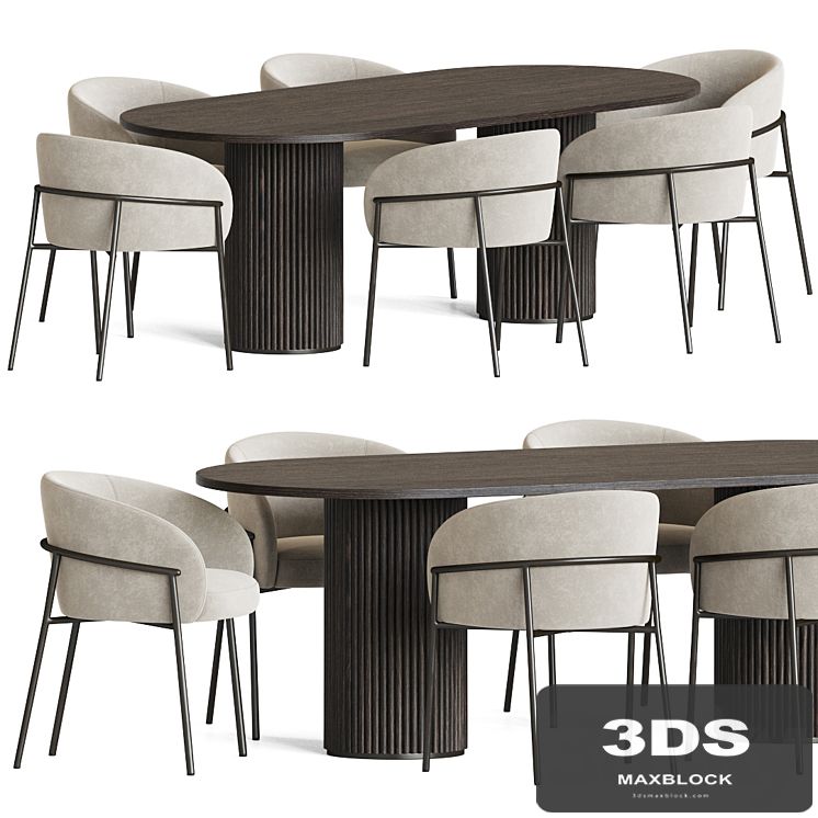 Rimo Chair Campbell Table Dining Set