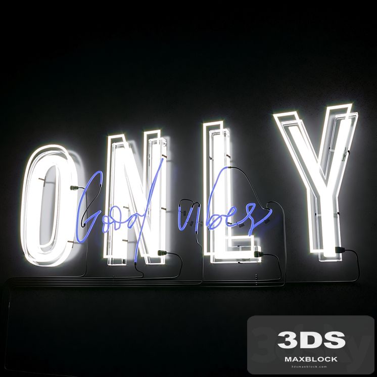 Neon Text 05 Good Vibes