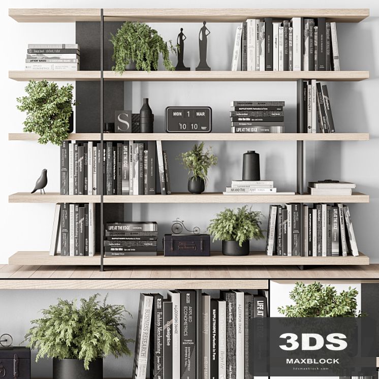 Wood and Metal Shelves Decorative - Rack Set 11