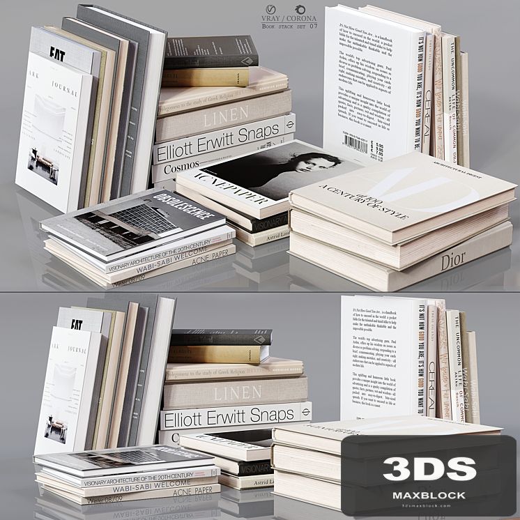 Book stack set 08
