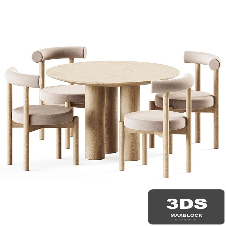 Dining Set Dame Chair and Mojave Table by Lulu and Georgia