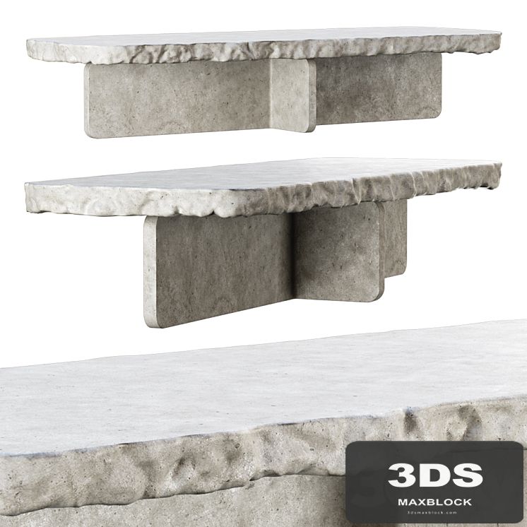 Richard concrete long table by Bpoint design / Concrete dining table