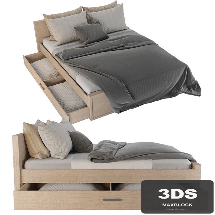 Bed Benedetti Wooden double bed 01