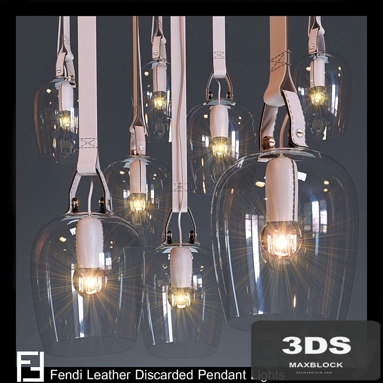 Fendi Leather Discarded Pendant Lights