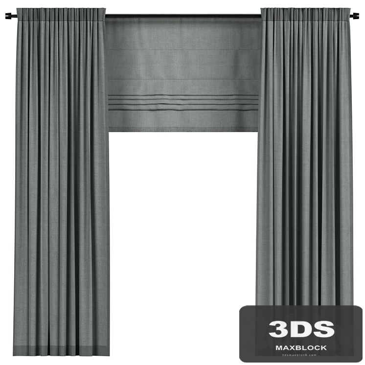 Curtains with roman