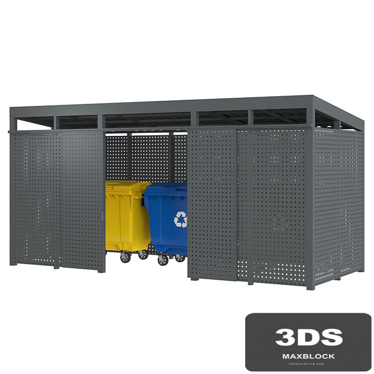 Garbage bins Metal box