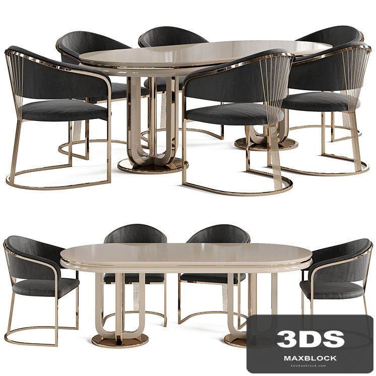 Dining table and chair Newland Jaguar